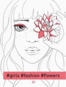 #girls #fashion #flowers - Розмальовки антистрес