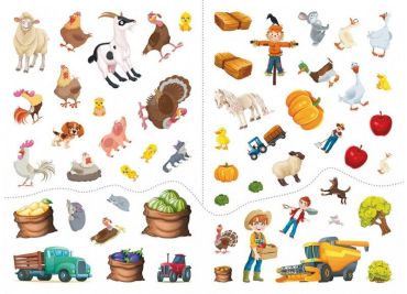 Перший віммельбух із наліпками. Ферма - фото 4