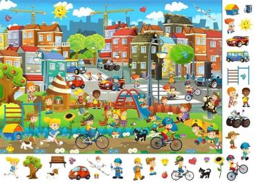 Книга-картонка. Великий віммельбух. У місті - фото 2