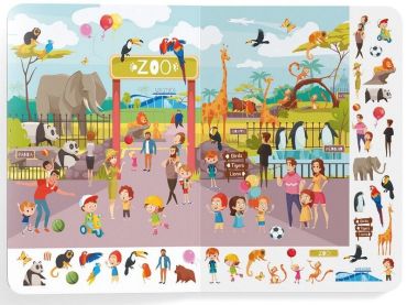 Книга-картонка. Великий віммельбух. Зоопарк - фото 3