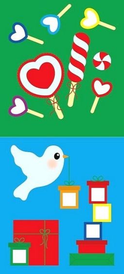 Мозаїка з наліпок. Ялинка. Форма - фото 3