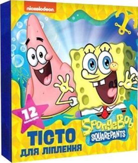Тісто для ліплення SpongeBob SquarePants. Набір із 12 кольорів
