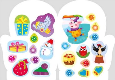 Чарівна зима з наліпками. Їжачок - фото 3