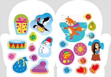 Чарівна зима з наліпками. Зайчик - фото 3