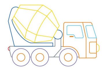 Розмальовка з підказкою. Великі машини - фото 3