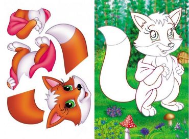 Аплікації для малят. Вовк - фото 3