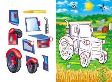 Аплікації для малят. Трактор - фото 2