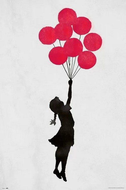 Banksy - Floating Girl (Poster)